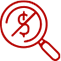 Hidden fees icon
